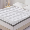 Weicher 7,5 cm dicker Memory-Schaumflocken Topper mit atmungsaktivem 3D-Netzbezug, rueckenentlastende Matratzenauflage 90 x 200 cm