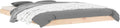 Stabiles massives Kiefernholzbett in modern rustikalem Stil, hochwertiger Bettrahmen mit Lattenrost 140 x 200 cm