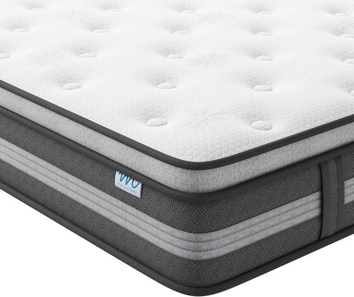 Oeko-Tex zertifizierte mittelfeste H3 Hybridmatratze mit Gel-Memory-Schaum und Taschenfedern, druckentlastend und atmungsaktiv 160 x 200 cm, 26 cm Hoehe